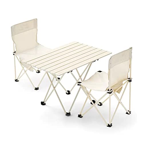 ZCCZJS Klapptisch und Luft, Outdoor -Pelz -Tisch und Aise, Klapptisch und Luft eingestellt, tragbare Faltbare Camping -Picknicktisch und Airs von ZCCZJS