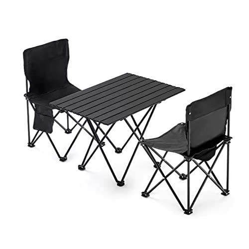 ZCCZJS Klapptisch und Luft, Outdoor -Pelz -Tisch und Aise, Klapptisch und Luft eingestellt, tragbare Faltbare Camping -Picknicktisch und Airs von ZCCZJS