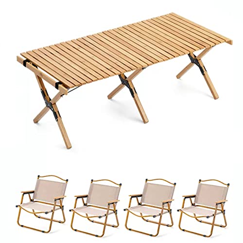 ZCCZJS Klapptisch und Luft im Freien, tragbare Faltbare Camping -Picknicktisch, Klapper -Bistro -Tisch und Luft für Garten, POR oder Pool von ZCCZJS