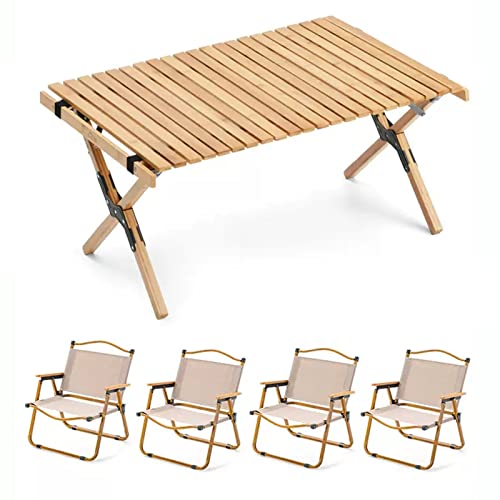 ZCCZJS Klapptisch und Luft im Freien, tragbare Faltbare Camping -Picknicktisch, Klapper -Bistro -Tisch und Luft für Garten, POR oder Pool von ZCCZJS
