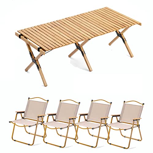 ZCCZJS Klapptisch und Luft im Freien, tragbare Faltbare Camping -Picknicktisch, Klapper -Bistro -Tisch und Luft für Garten, POR oder Pool von ZCCZJS