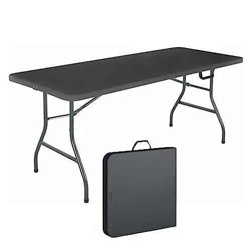 ZCCZJS Tische und ausstrahlte 6 Schwarze tragbare Klapptisch -Mittelfold -Koffer -Camping -Camping -Tisch -Tischs einstellbar von ZCCZJS