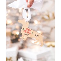 Weihnachtsornament Dackel Hund Personalisierter Name Und Datum Holz Oder Klares Acryl Urlaub Dekor Baumschmuck Pup | Artikel -Dog249 Weihnachtsornament Dackel Hund Personalisierter Name Und Datum Holz Oder Klares Acryl Urlaub Dekor Baumschmuck Pup | Artikel -Dog249 von ZCDGifts