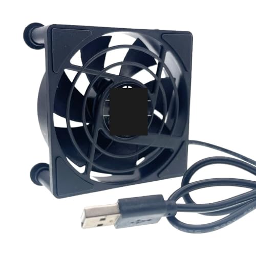 ZCDYGHU 2 Stück 80 mm USB-Lüfter für Router, Android TV-Box, Computer, Set-Top, stumm, leiser Kühler, 5 V, Heizkörper, x 32 ZCDYGHU 2 Stück 80 mm USB-Lüfter für Router, Android TV-Box, Computer, Set-Top, stumm, leiser Kühler, 5 V, Heizkörper, x 32 von ZCDYGHU