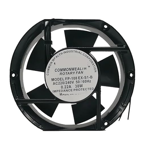 ZCDYGHU Fan 17251 AC220V elliptischer Doppelkugel-Axiallüfter FP-108EX-S1-B 380 von ZCDYGHU