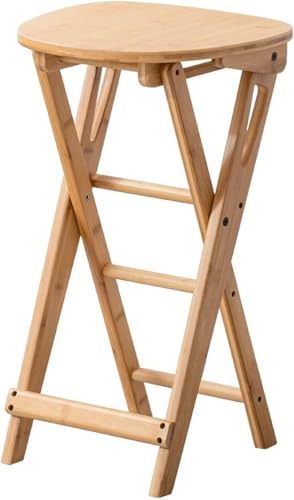 ZCEDZYSW 61 cm großer Bambus-Barhocker mit Fußstütze, faltbarer runder Hochstuhl, tragbare Thekenhöhe ZCEDZYSW 61 cm großer Bambus-Barhocker mit Fußstütze, faltbarer runder Hochstuhl, tragbare Thekenhöhe von ZCEDZYSW