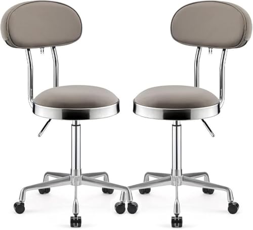 ZCEDZYSW Barhocker, 2er-Set, Thekenhöhe, Hocker mit PU-Leder gepolstert und hoher Rückenlehne, verstellbar für Zuhause und Küche (C) von ZCEDZYSW