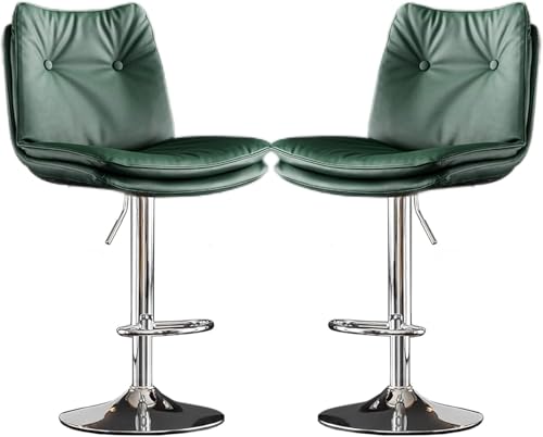 ZCEDZYSW Barhocker, 2er-Set, Thekenhöhe, Küchen-Esszimmerstühle, Sitze mit PU-Leder gepolstert für Wohnzimmer (G) von ZCEDZYSW