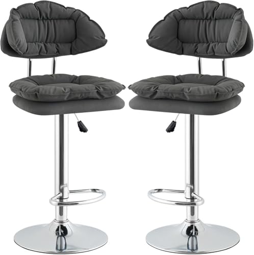 ZCEDZYSW Barhocker, 2er-Set gepolsterte Frühstücks-Fußstütze, verstellbare Drehstühle für Esszimmer, Küchentheke (B) von ZCEDZYSW
