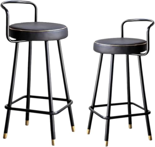 ZCEDZYSW Barhocker, Kneipenhöhe, Barhocker, Küchenthekenhöhe, 2 Stück, perfekt für Esszimmer, Wohnzimmer, Party (schwarz, Sitzhöhe 70 cm) von ZCEDZYSW