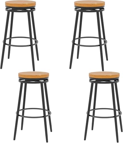 ZCEDZYSW Barhocker, Küchenstühle aus Holz, 360 Grad drehbar, Höhe A, Höhe: 75 cm, 4 Stück ZCEDZYSW Barhocker, Küchenstühle aus Holz, 360 Grad drehbar, Höhe A, Höhe: 75 cm, 4 Stück von ZCEDZYSW