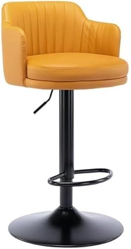 ZCEDZYSW Barhocker, Metallrahmen, PU-Leder, 67–87 cm, höhenverstellbar, Drehhocker von ZCEDZYSW