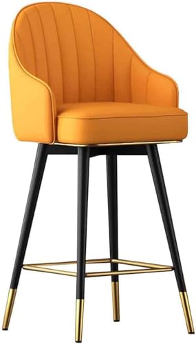 ZCEDZYSW Barhocker, Nordischer Hochstuhl mit Rückenlehne, 360° drehbar, Orange, 75 cm, 1 Stück ZCEDZYSW Barhocker, Nordischer Hochstuhl mit Rückenlehne, 360° drehbar, Orange, 75 cm, 1 Stück von ZCEDZYSW
