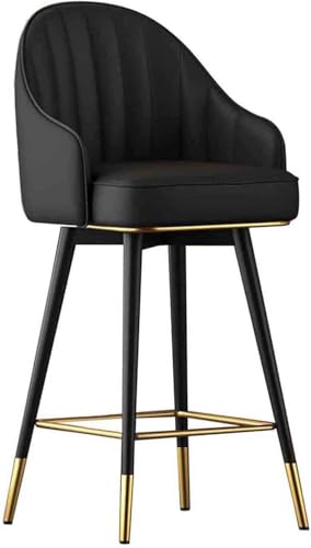 ZCEDZYSW Barhocker, Nordischer Hochstuhl mit Rückenlehne, 360° drehbar, Schwarz, 65 cm, 1 Stück ZCEDZYSW Barhocker, Nordischer Hochstuhl mit Rückenlehne, 360° drehbar, Schwarz, 65 cm, 1 Stück von ZCEDZYSW