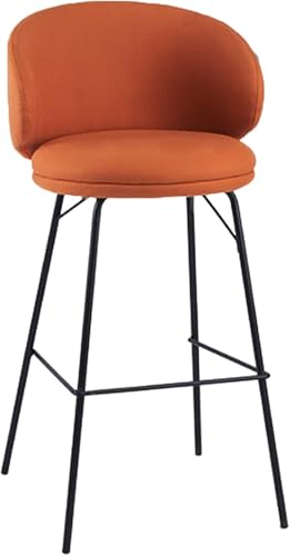 ZCEDZYSW Barhocker, feste Höhe, Kücheninselstuhl, Thekenhöhe, gepolsterter Hochstuhl mit Rückenlehne und Fußstütze (F,Sitzhöhe 75 cm) von ZCEDZYSW