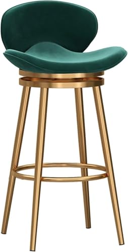 ZCEDZYSW Barhocker, hohe Hocker mit 360°-Drehgelenk mit Rückenlehnen-Design, vielseitig einsetzbar (grün, 1 Stück, Höhe: 75 cm) von ZCEDZYSW