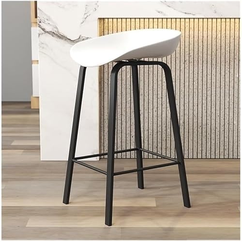 ZCEDZYSW Barhocker, weißer Sitz, Holz, Haushalt, Restaurant, Insel, Eisen, Hochstuhl, 65/75 cm, Küche (klein) von ZCEDZYSW
