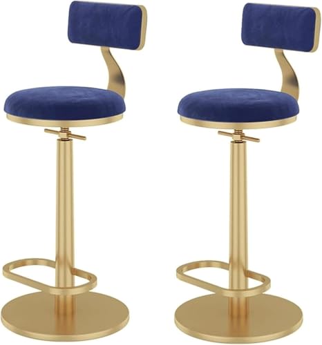ZCEDZYSW Barhocker Ergonomische Barhocker 2er Set Höhenverstellbar Drehbar Barstühle mit Rückenlehne - Einheitsgröße ZCEDZYSW Barhocker Ergonomische Barhocker 2er Set Höhenverstellbar Drehbar Barstühle mit Rückenlehne - Einheitsgröße von ZCEDZYSW