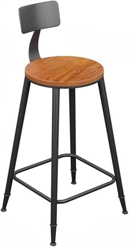 ZCEDZYSW Barhocker aus Holz mit Sitz, Eisen, mit Rückenlehne, Vintage-Hochstuhl, Multi-Barhocker (XXL) von ZCEDZYSW