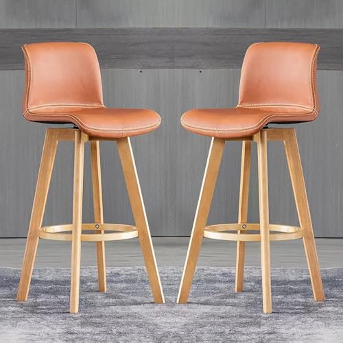ZCEDZYSW Barhocker aus Kunstleder, 2er-Set, Barhocker für Kücheninsel, Frühstück, Esszimmer, verstellbarer Drehtisch, Hellbraun, Höhe: 61 cm ZCEDZYSW Barhocker aus Kunstleder, 2er-Set, Barhocker für Kücheninsel, Frühstück, Esszimmer, verstellbarer Drehtisch, Hellbraun, Höhe: 61 cm von ZCEDZYSW