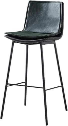 ZCEDZYSW Barhocker aus Kunstleder im Industriestil mit Metallbeinen, Thekenhöhe, Küchenstühle für Heimbüro (A,Sitzhöhe 65 cm) von ZCEDZYSW