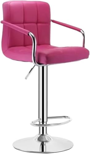 ZCEDZYSW Barhocker aus Leder, Drehgelenk für Küche, verstellbar, mit Rückenlehne, Esszimmerstuhl mit (rosa C) von ZCEDZYSW