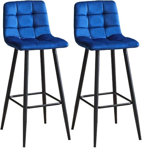 ZCEDZYSW Barhocker aus Samt, 2er-Set, bequeme Esszimmerhocker mit Fußstütze für Kücheninsel und Kneipe, 75 cm hoch, Blau, 75 cm ZCEDZYSW Barhocker aus Samt, 2er-Set, bequeme Esszimmerhocker mit Fußstütze für Kücheninsel und Kneipe, 75 cm hoch, Blau, 75 cm von ZCEDZYSW