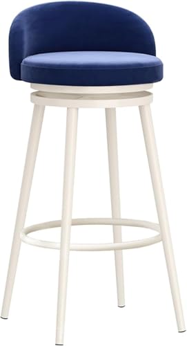 ZCEDZYSW Barhocker aus Samt, drehbar, Höhe mit niedriger Rückenlehne, Metall mit weichem Sitzkissen, Blau, Höhe 75 cm, 1 Stück ZCEDZYSW Barhocker aus Samt, drehbar, Höhe mit niedriger Rückenlehne, Metall mit weichem Sitzkissen, Blau, Höhe 75 cm, 1 Stück von ZCEDZYSW
