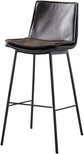 ZCEDZYSW Barhocker im Industrie-Stil, Kunstleder, mit Metallbeinen, Thekenhöhe, Küchenstühle für Zuhause, Büro (B, Sitzhöhe 75 cm) von ZCEDZYSW