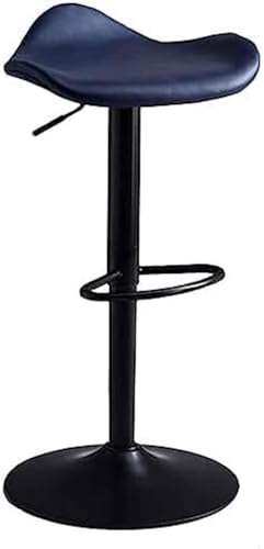 ZCEDZYSW Barhocker mit Thekenhöhe, moderner Drehstuhl, PU-Leder, rückenfrei, Kücheninselhocker, 55 cm - 75 cm (blau) von ZCEDZYSW