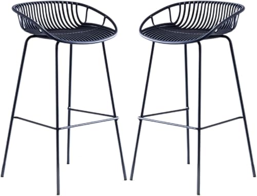 ZCEDZYSW Barhocker ohne Armlehnen, feste Hochstühle, Küche, Esszimmer, Café, mit 136 kg Kapazität für (B) von ZCEDZYSW
