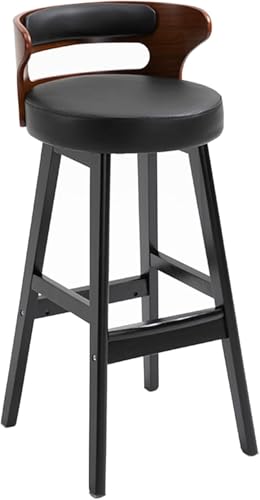 ZCEDZYSW Barstühle aus Holz, für Küche, Esszimmer, Kunstleder, gepolstert, bequem, Bauernhaushocker, geeignet für Zuhause, A, Sitzhöhe 66 cm von ZCEDZYSW