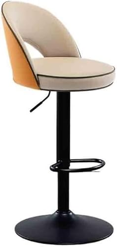 ZCEDZYSW Barstühle für Zuhause, Liege, Küche, Insel, Theke, Rezeption, leichter Luxus-Hocker, Aufzug, Esszimmer-Hochstuhl (Orange) von ZCEDZYSW