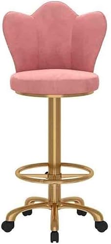 ZCEDZYSW Barstuhl Hocker Bar Kassierer Insel Tisch Esszimmer (Rosa) von ZCEDZYSW