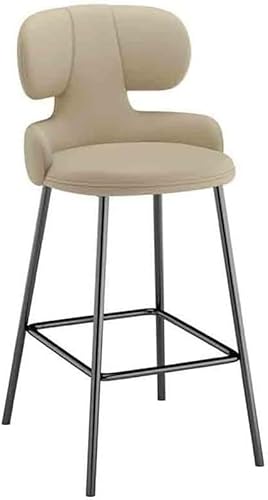 ZCEDZYSW Barstuhl Island Light Luxury Premium Sense Modern Hohe Rückenlehne (Beige) von ZCEDZYSW