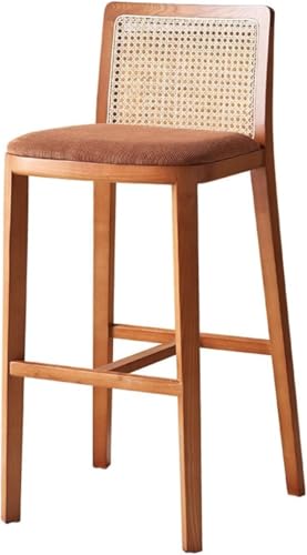 ZCEDZYSW Barstuhl Rattan Hocker Rückenlehne Hoch Restaurant Massivholz Gepolstertes Kissen ZCEDZYSW Barstuhl Rattan Hocker Rückenlehne Hoch Restaurant Massivholz Gepolstertes Kissen von ZCEDZYSW