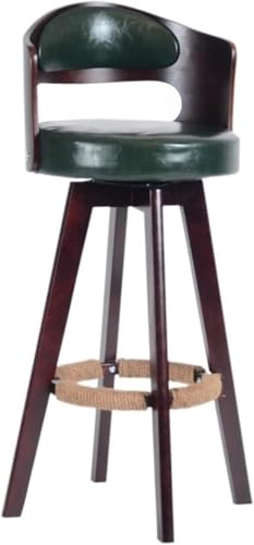 ZCEDZYSW Barstuhl aus PU-Leder, Drehstuhl aus Holz, luxuriös und modisch, für den Schreibtisch (orange) von ZCEDZYSW