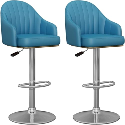 ZCEDZYSW Drehbarer Barhocker, 2er-Set, 61–81 cm, höhenverstellbare Stühle mit Rückenlehne, PU-Leder-Metallrahmen zum Essen, Schwarz ZCEDZYSW Drehbarer Barhocker, 2er-Set, 61–81 cm, höhenverstellbare Stühle mit Rückenlehne, PU-Leder-Metallrahmen zum Essen, Schwarz von ZCEDZYSW