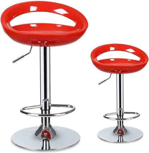 ZCEDZYSW Drehbarer Barhocker, modern, höhenverstellbar, strapazierfähig, Küchen-Barstuhl, Metallsockel, für Küche, Esszimmer, Rot, 39–55 cm ZCEDZYSW Drehbarer Barhocker, modern, höhenverstellbar, strapazierfähig, Küchen-Barstuhl, Metallsockel, für Küche, Esszimmer, Rot, 39–55 cm von ZCEDZYSW