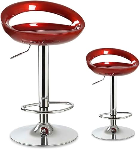 ZCEDZYSW Drehbarer Barhocker, modern, höhenverstellbar, strapazierfähig, Küchen-Barstuhl, Metallsockel, für Küche, Esszimmer, Weinrot, 39–55 cm ZCEDZYSW Drehbarer Barhocker, modern, höhenverstellbar, strapazierfähig, Küchen-Barstuhl, Metallsockel, für Küche, Esszimmer, Weinrot, 39–55 cm von ZCEDZYSW