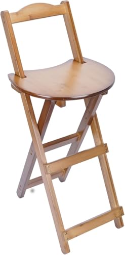 ZCEDZYSW Faltbarer Barhocker aus natürlichem Bambus, tragbarer Holzstuhl, Thekenhöhe, Hocker mit Rückenlehne und Fußstütze, Küche, Braun, 29 x 36 x 63 cm ZCEDZYSW Faltbarer Barhocker aus natürlichem Bambus, tragbarer Holzstuhl, Thekenhöhe, Hocker mit Rückenlehne und Fußstütze, Küche, Braun, 29 x 36 x 63 cm von ZCEDZYSW
