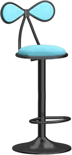ZCEDZYSW Küchenstühle, höhenverstellbar, ergonomisch, armlos, Barhocker, für drinnen und draußen, Esszimmer (Himmelblau) von ZCEDZYSW