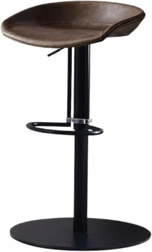 ZCEDZYSW Leichter Luxus-Barstuhl aus Eisen, gehobener Schreibtisch, Kassierer-Insel, moderner Drehstuhl, hoher Hocker, kann 57–78 cm hochgeklappt werden, Braun von ZCEDZYSW