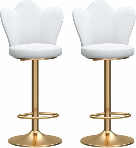 ZCEDZYSW Moderne Barhocker, 2er-Set, höhenverstellbar und um 360° drehbar, ergonomische Höhe für Theke, Weiß ZCEDZYSW Moderne Barhocker, 2er-Set, höhenverstellbar und um 360° drehbar, ergonomische Höhe für Theke, Weiß von ZCEDZYSW