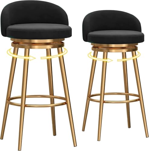 ZCEDZYSW Moderne Barhocker mit Rückenlehne, drehbar, für Küchentheke, mit Fußstütze für Zuhause, 2 Stück ZCEDZYSW Moderne Barhocker mit Rückenlehne, drehbar, für Küchentheke, mit Fußstütze für Zuhause, 2 Stück von ZCEDZYSW
