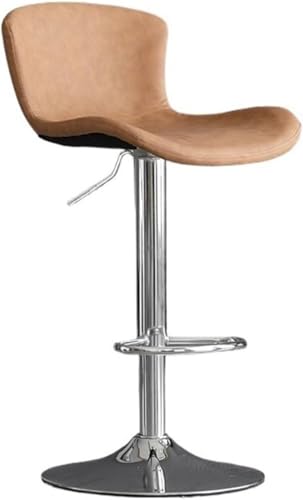 ZCEDZYSW Moderner leichter Luxus-Barhocker, verstellbar, 60 x 80 cm, Eisen-Drehstuhl mit Rückenlehne, schlichtes Design für Zuhause und (A) von ZCEDZYSW
