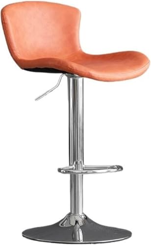 ZCEDZYSW Moderner leichter Luxus-Barhocker, verstellbar, 60 x 80 cm, Eisen-Drehstuhl mit Rückenlehne, schlichtes Design für Zuhause und (E) von ZCEDZYSW