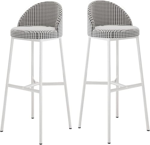 ZCEDZYSW Modernes Barhocker-Set, Thekenhöhe, Esszimmerstühle, 2er-Set, moderne Thekenhöhe Hocker (schwarz, 65 cm) von ZCEDZYSW