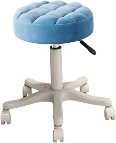 ZCEDZYSW Rollhocker mit Rollen, höhenverstellbar, drehbar, für Friseur und Zuhause, Blau ZCEDZYSW Rollhocker mit Rollen, höhenverstellbar, drehbar, für Friseur und Zuhause, Blau von ZCEDZYSW