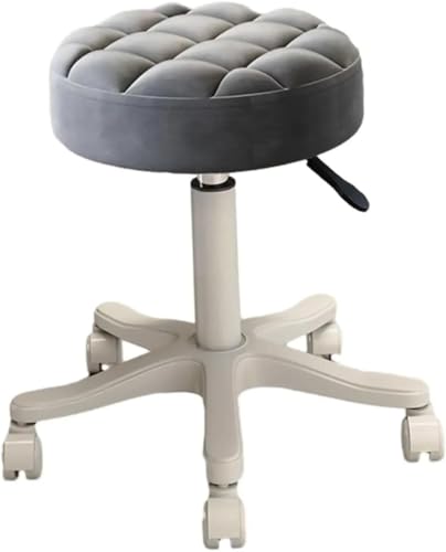ZCEDZYSW Rollhocker mit Rollen, höhenverstellbar, drehbar, für Friseur und Zuhause, Grau ZCEDZYSW Rollhocker mit Rollen, höhenverstellbar, drehbar, für Friseur und Zuhause, Grau von ZCEDZYSW